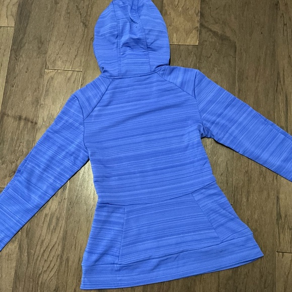 NWT Athleisure Hoodie Jacket Blue Thumbholes - Picture 6 of 6